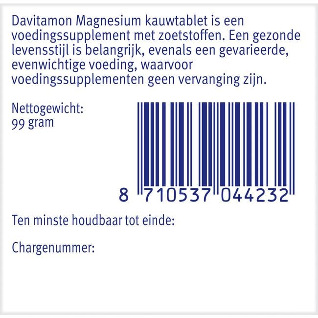 Davitamon Magnesium Pepermunt 60 stuks