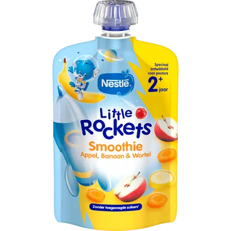 Nestlé Little Rockets Smoothie Appel Banaan Wortel 2+ Jaar 150 gram