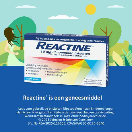 Reactine Cetirizine 10 MG Tabletten