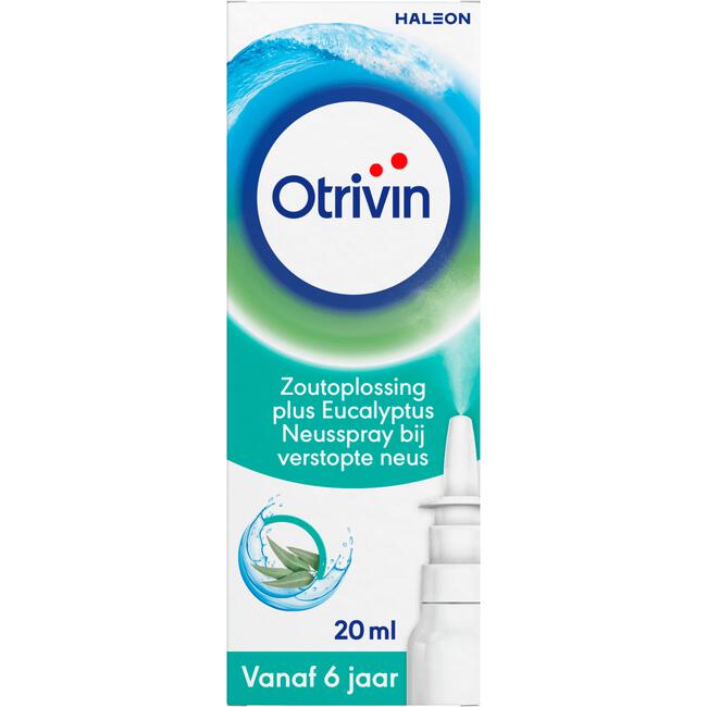 Otrivin Zoutoplossing Plus Eucalyptus Neusspray bij een Verstopte Neus 20 ML