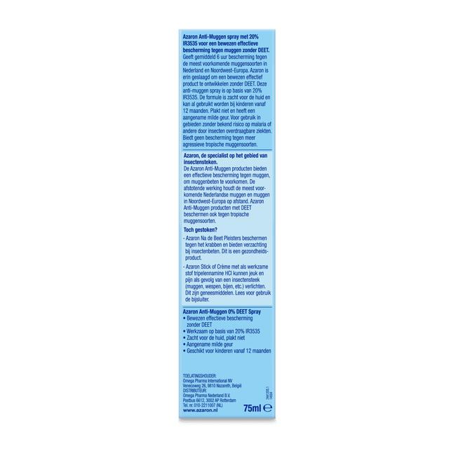 Azaron Anti-Muggen 0% DEET 75 ML