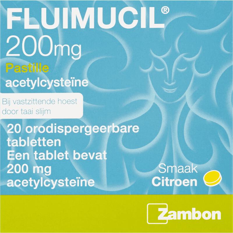 Fluimucil 200 MG Pastilles Citroensmaak Smelttabletten 20 stuks
