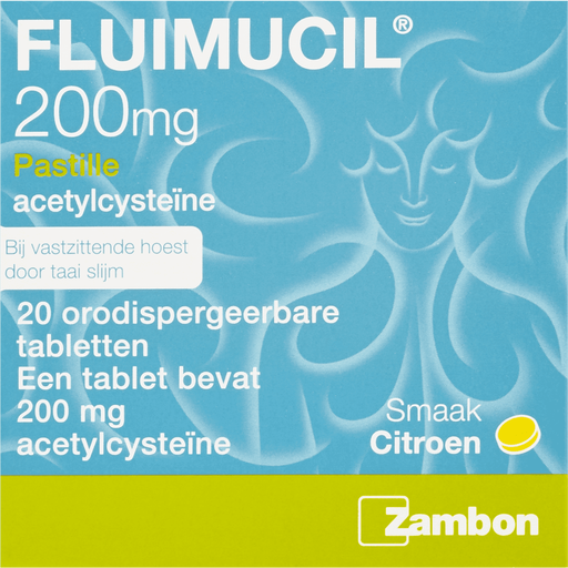 Fluimucil 200 MG Pastilles Citroensmaak Smelttabletten 20 stuks