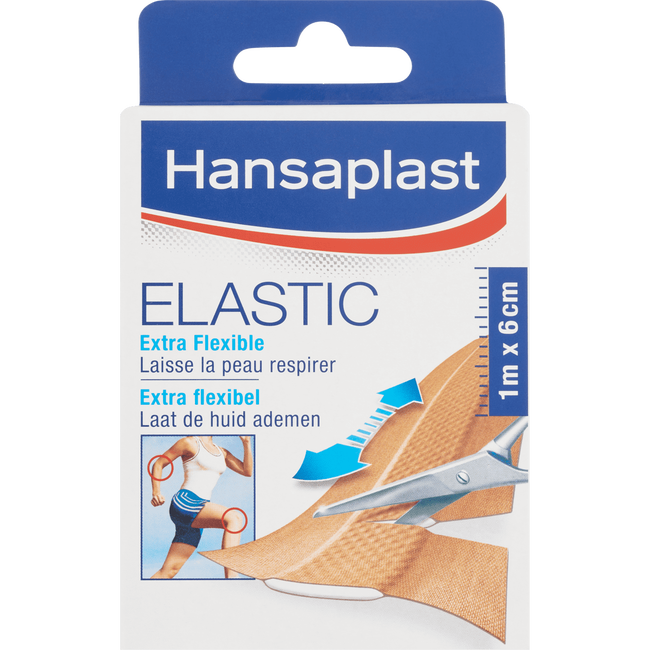 Hansaplast Elastic Pleisterstrips 1 M x 6 CM