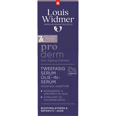 Louis Widmer Proderm Tweefasig Olie-in-Serum Zonder Parfum 35 ML