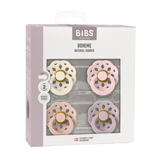 BIBS Maat 2 Fopspenen Ivory/Blush/Baby Blossom/Dusky Lila 4 pak