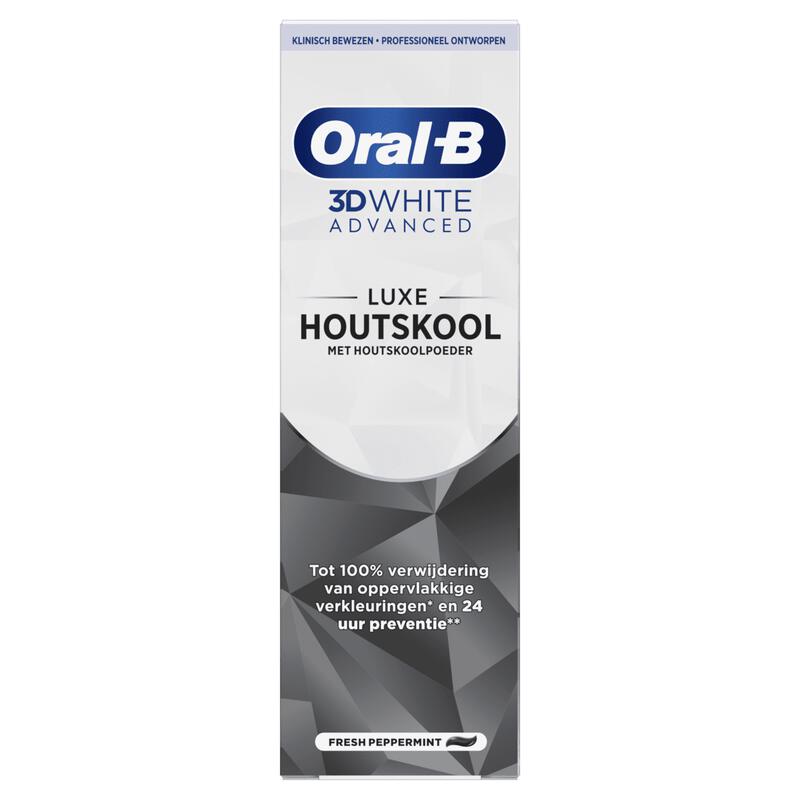 Oral-B 3D White Advanced Luxe Houtskool Tandpasta 75 ML