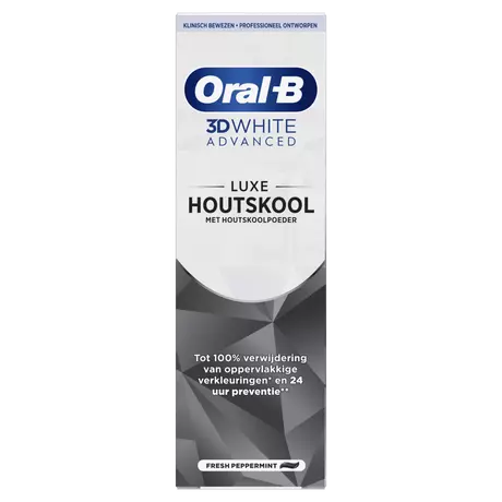 Oral-B 3D White Advanced Luxe Houtskool Tandpasta 75 ML