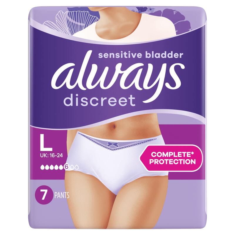 Always Incontinentiebroekjes Discreet Maat L 7 stuks