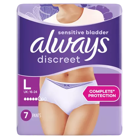 Always Incontinentiebroekjes Discreet Maat L 7 stuks