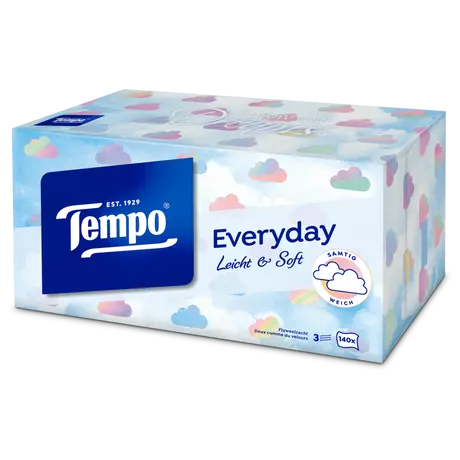Tempo Everyday XXL Light box 3-Laags Tissues 140 stuks