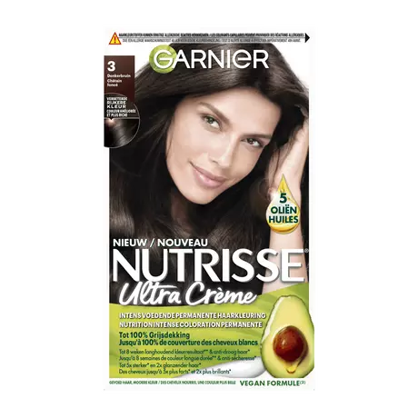 Garnier Nutrisse Crème Permanente Haarverf 3 Donkerbruin