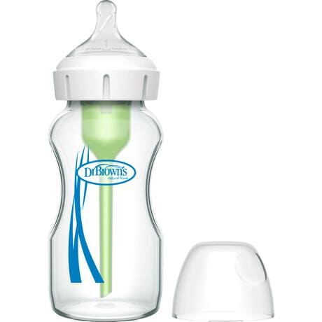 Dr. Brown’s Anti-Colic Brede Halsfles Glas 270 ML