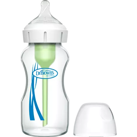 Dr. Brown’s Options+ Anti-Colic Brede Halsfles Glas 270 ML