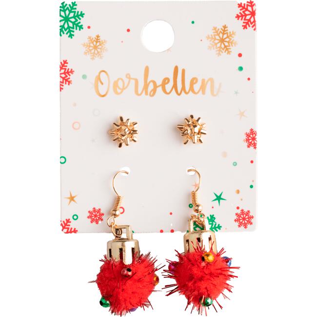 Kerst Oorbellen Set Goudkleurig