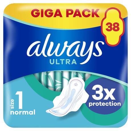 Always Maandverband Ultra Normal Plus Wings Giga Pack 38 stuks
