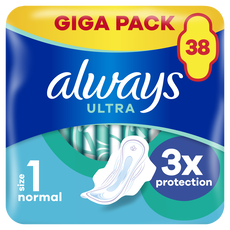 Always Maandverband Ultra Normal Plus Wings Giga Pack 38 stuks