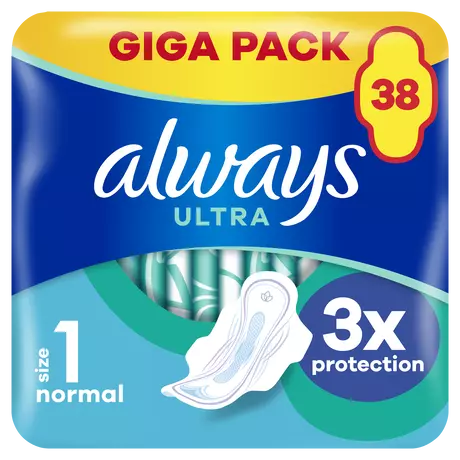 Always Maandverband Ultra Normal Plus Wings Giga Pack 38 stuks