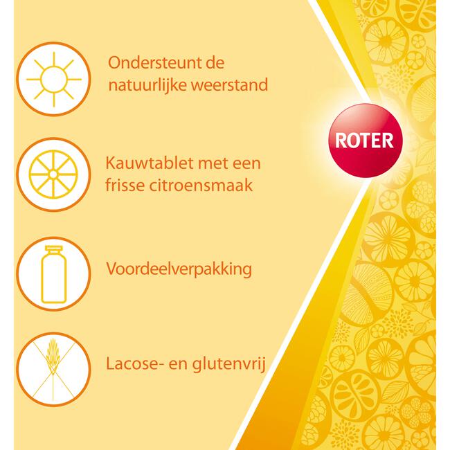 Roter Vitamine C 70 mg citroen 800 kauwtabletten