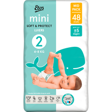 Etos Luiers Mini Maat 2 4-8 kg Mid Pack 48 stuks