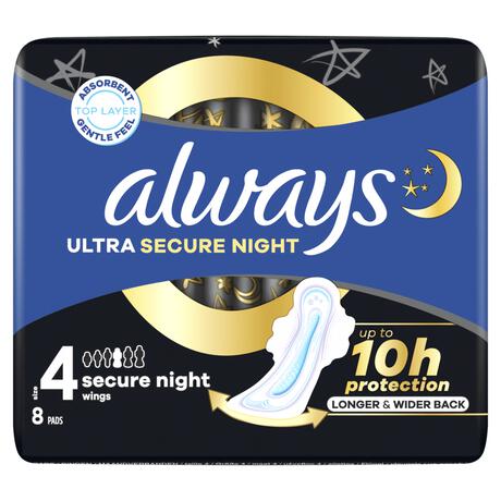 Always Maandverband Ultra Secure Night Wings