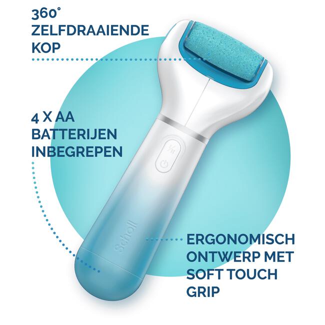 Scholl Velvet Smooth  Elekrische Voetvijl Blauw