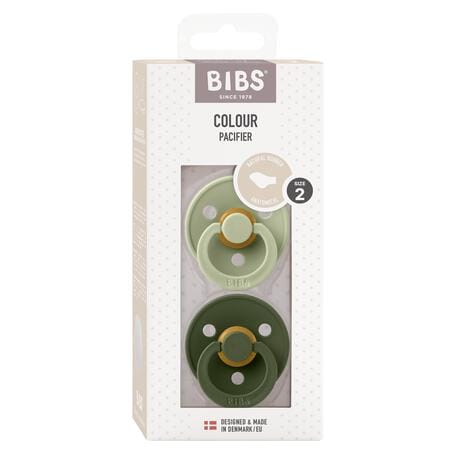 BIBS Anatomische Fopspeen Two Pack Natuurlijk Rubber Sage/Hunter Green Maat 2