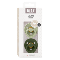 BIBS Anatomische Fopspeen Two Pack Natuurlijk Rubber Sage/Hunter Green Maat 2
