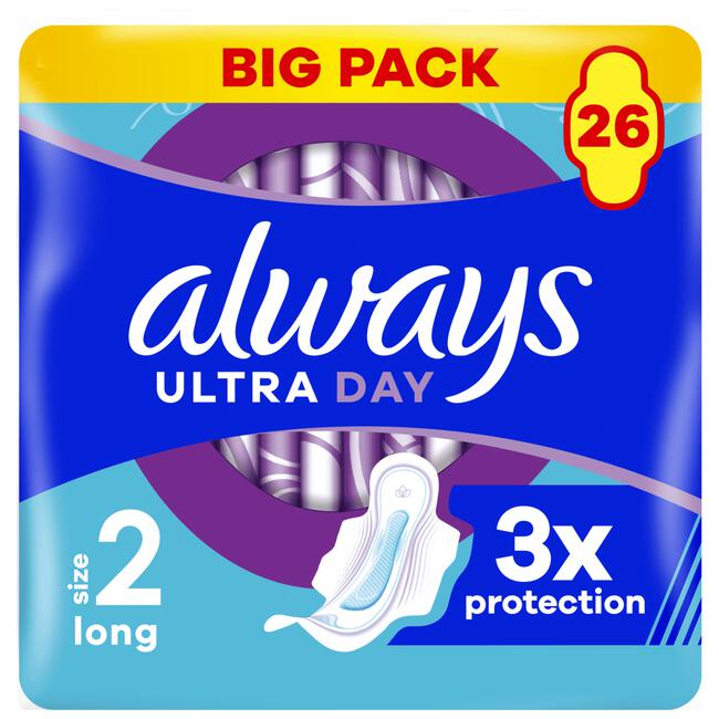 Always Ultra Maandverband Long Met Vleugels 26 stuks