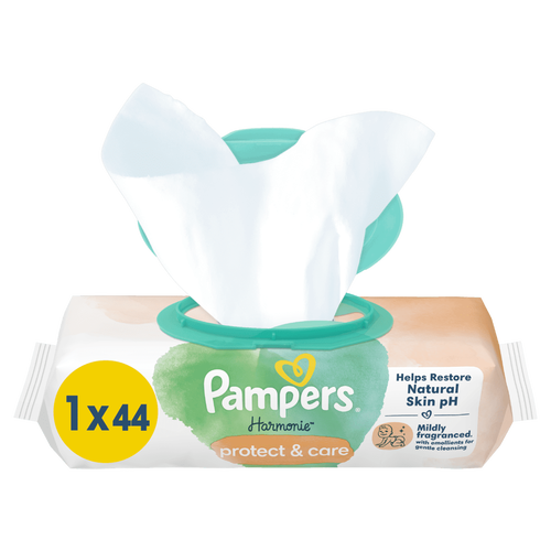 Pampers Harmonie Protect Care, Aqua Soft Touch, 99% Water Billendoekjes, Premium Protection Luiers e.a. (21 producten)