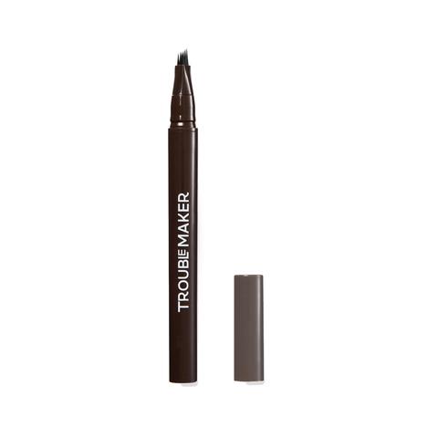 Trouble Maker Fluffer Brow Brush Natural Brow Pen Dark Brown