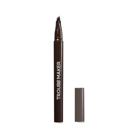 Trouble Maker Fluffer Brow Brush Natural Brow Pen Dark Brown