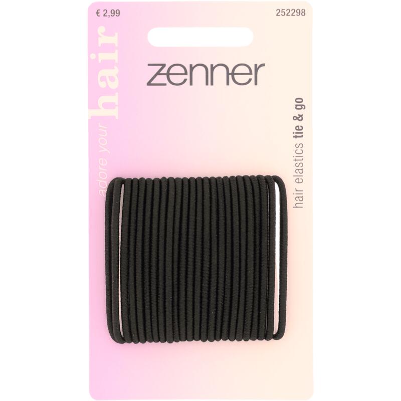 Zenner Haarelastiek Zwart 24 stuks
