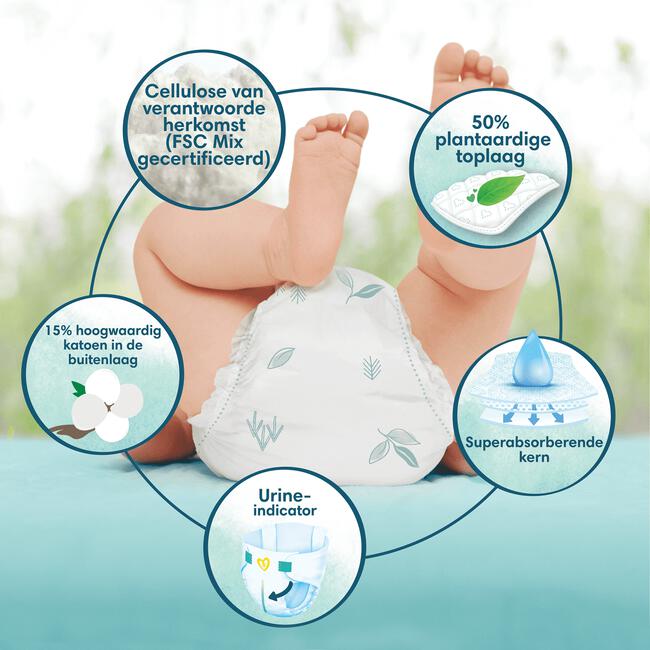 Pampers Harmonie Luiers Maat 1 2-5 KG 22 stuks