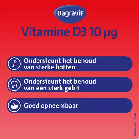 Dagravit Vitamine D3 10 μg Parels 100 stuks