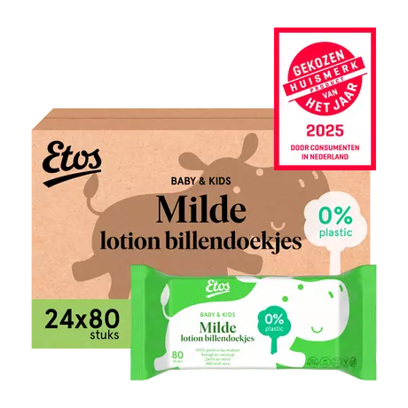 Etos Baby & Kids Milde Lotion Billendoekjes 24x80 stuks