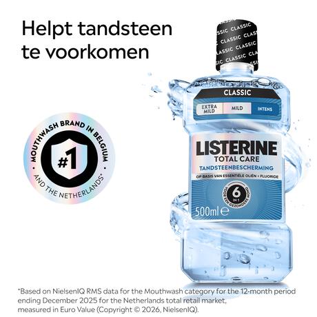 Listerine® Total Care Bescherming Tegen Tandsteen Mondwater 500 ML