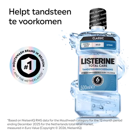 Listerine® Total Care Bescherming Tegen Tandsteen Mondwater 500 ML