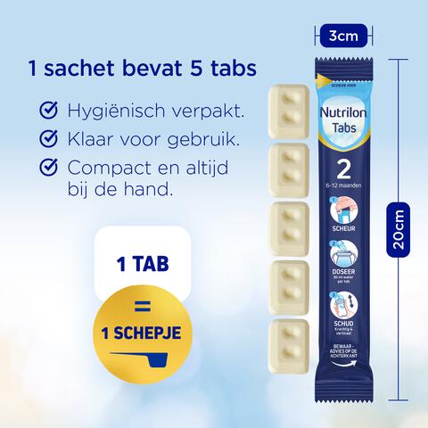 Nutrilon 2 Opvolgmelk 6-12 Maanden Tabs 27 gram