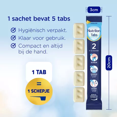 Nutrilon 2 Opvolgmelk 6-12 Maanden Tabs 27 gram