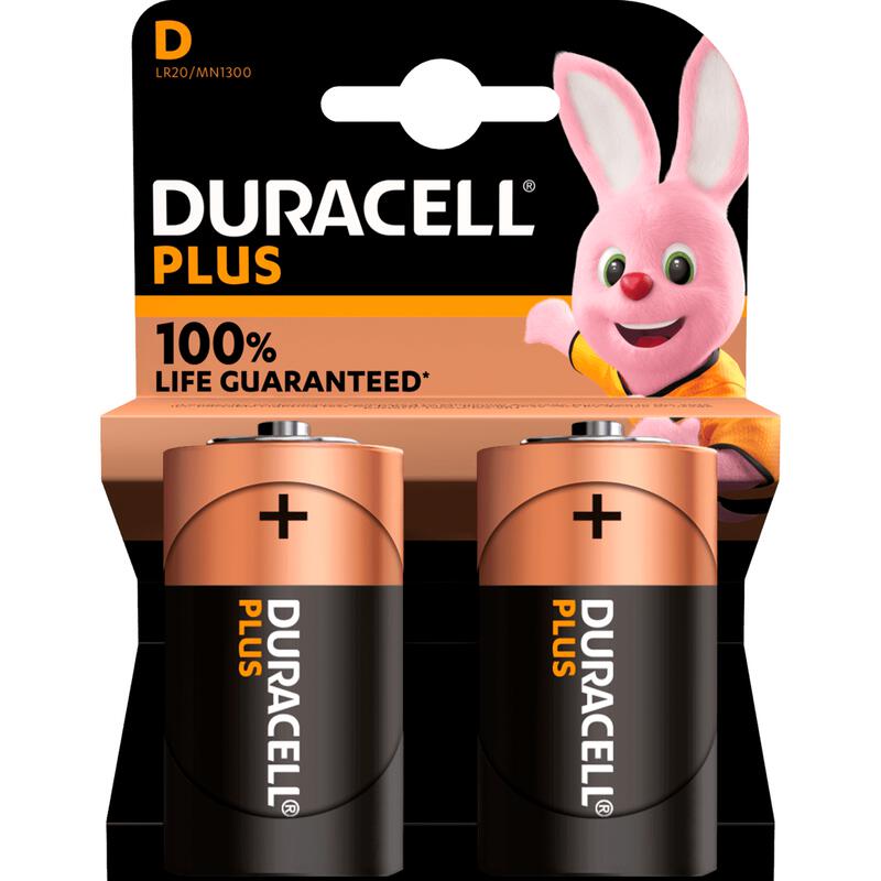 Duracell Batterijen Alkaline Plus D 2 stuks