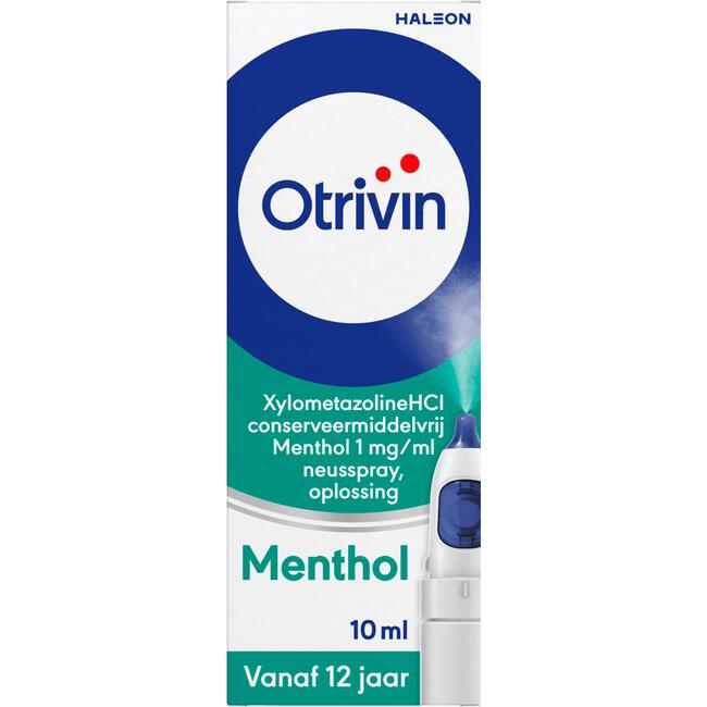 Otrivin Menthol Xylometazoline HCI 1 mg/ml Neusspray bij een Verstopte Neus 10 ML