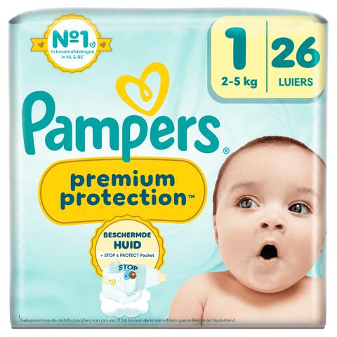 Pampers Premium Protection Luiers Maat 1 2-5 KG 26 Stuks
