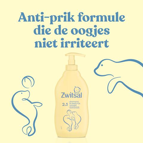 Zwitsal 2In1 Shampoo & Zeepvrije Wasgel 400 Ml