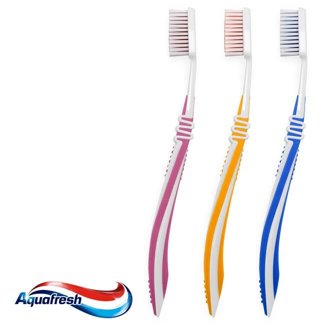 Aquafresh Clean & Flex Hard Tandenborstel Plasticvrije Verpakking 2+1 gratis