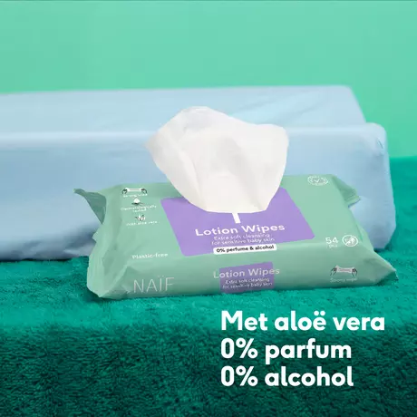 Naïf Plasticvrije Lotion Billendoekjes 8x54 stuks