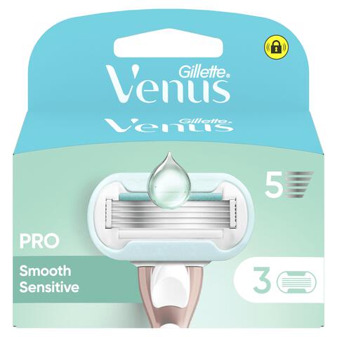 Gillette Venus Deluxe Smooth Sensitive Navulmesjes 3 Stuks