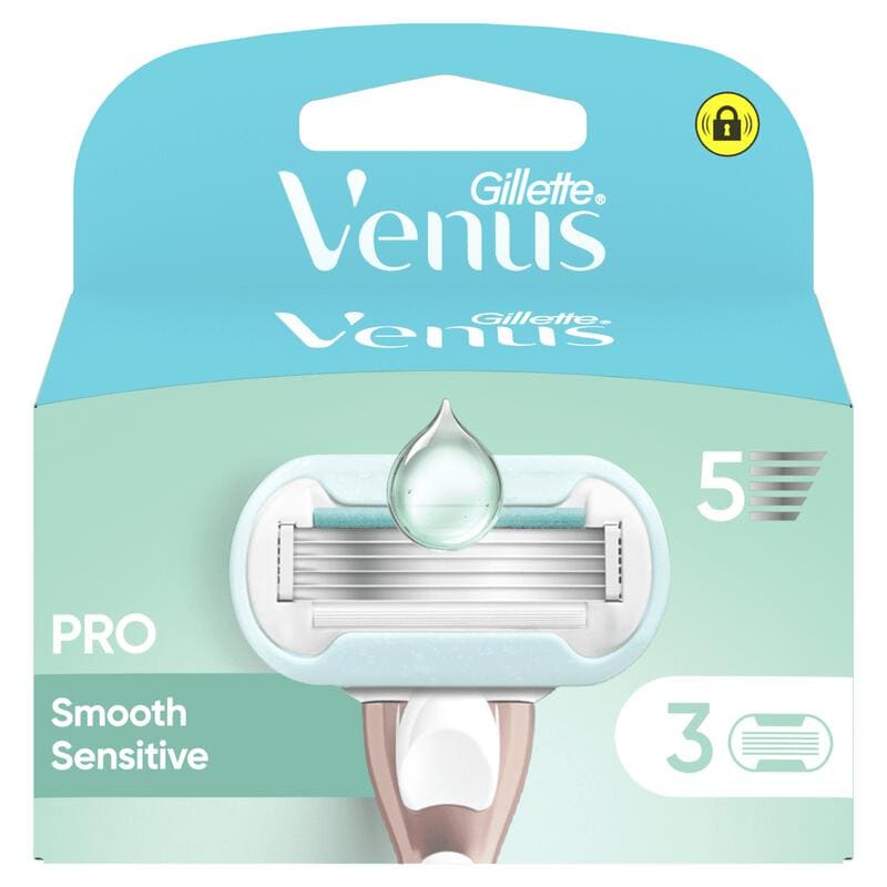 Gillette Venus Pro Deluxe Smooth Sensitive Navulmesjes 3 stuks