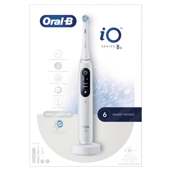 Oral-B iO 8S Wit Elektrische Tandenborstel By Braun