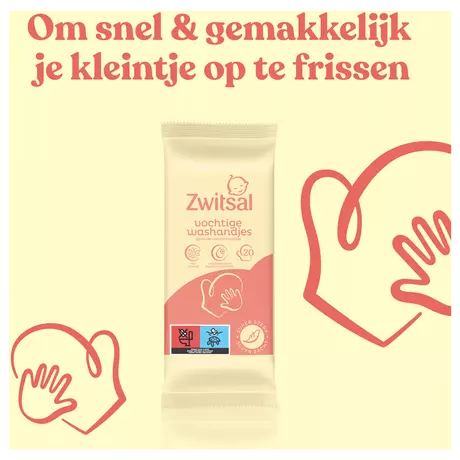 Zwitsal Goedemorgen Vochtige Washandjes 20 Stuks